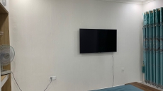 thi công hoàn thành giấy dán tường phòng ngủ ở : E42 Nhật Tảo, Q. 10