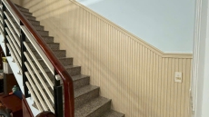 Thi Công Lam Sóng Ốp Cầu Thang với Tấm Ốp PVC Gỉa Đá : Đường số 48, Q. Thủ Đức