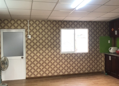 thi công giấy dán tường hoa văn tại : 14 liên khu 2-10, phường bình hưng hoà A, Q. Bình Tân