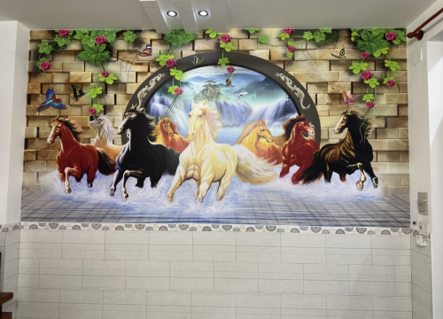 hoàn thiện thi công tranh dán tường ; 199 bùi văn ngữ, Q. 12