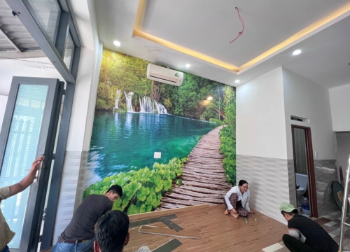 hoàn thiện bức tranh cho khách : Thẩm Mỹ Viện Hakali, Q,2