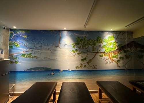 hoàn thiện bức tranh cho tiệm Salon Tóc Viêt : Hoàng Hoa Thám , Q. Phú Nhuận