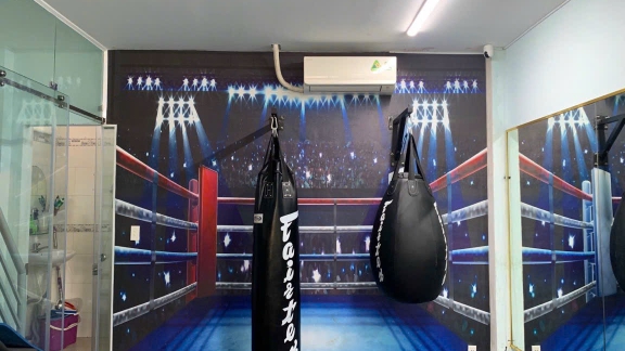 hoàn thiện bức tranh  phòng gym cho khách trước và sau : 908 Hoàng Sa, q.3