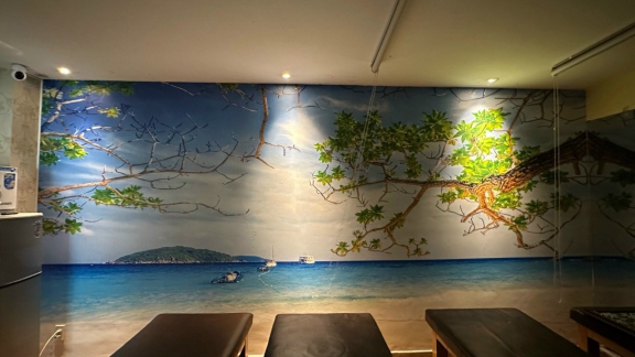 hoàn thiện bức tranh cho tiệm Salon Tóc Viêt : Hoàng Hoa Thám , Q. Phú Nhuận
