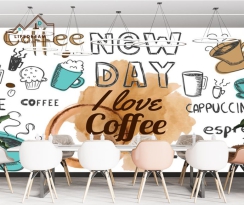 tranh dán tường coffee 3D 08