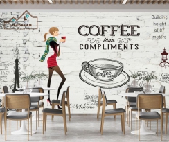 tranh dán tường coffee 3D 06
