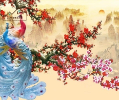 Tranh 3D , Công & Hạc
