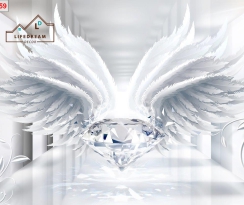 Tranh 3D - Đôi Cánh Pha Lê