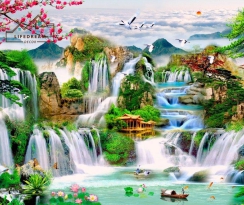Tranh Sơn Thuỷ 3D 044