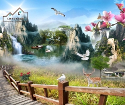 tranh sơn thủy 3D 12