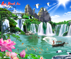 tranh sơn thủy 3D 25