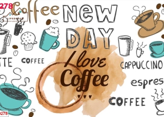 TRANH DÁN TƯỜNG COFFEE 011