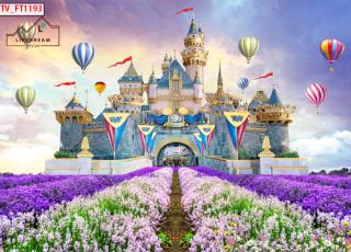 Tranh Dán Tường Khinh Khí Cầu 3D