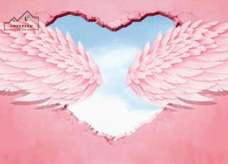 Tranh 3D - Đôi Cánh Tình Yêu