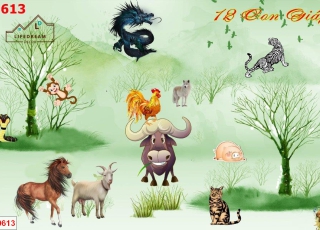 Tranh 3D , 12 Con Giáp