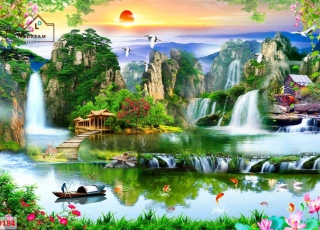 Tranh Sơn Thuỷ 3D 45