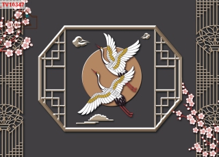 Tranh Hiện Đại Công ( Hạc ) 3D 