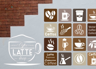 tranh dán tường 3D coffee 01