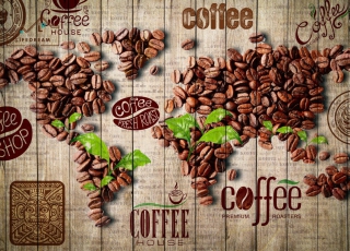 tranh dán tường 3D coffee 03