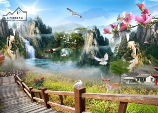 tranh sơn thủy 3D 12