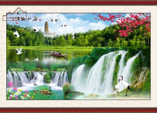 tranh sơn thủy 3D 14