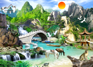 tranh sơn thủy 3D 20