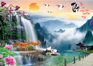 tranh sơn thủy 3D 21