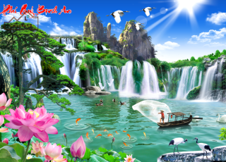 tranh sơn thủy 3D 25