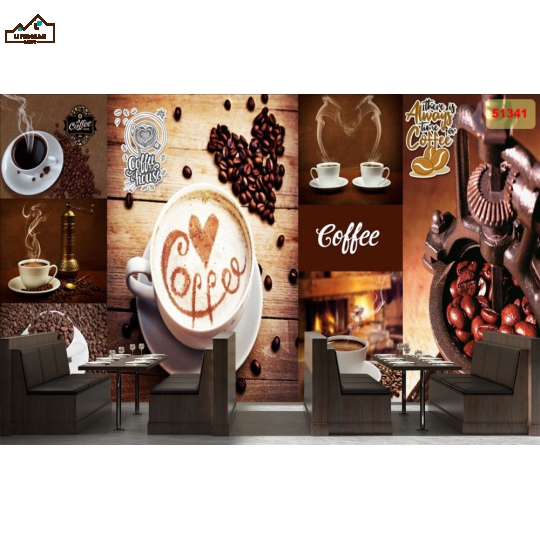 tranh dán tường coffee 3D 10
