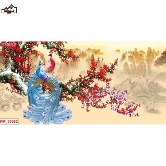 Tranh 3D , Công & Hạc