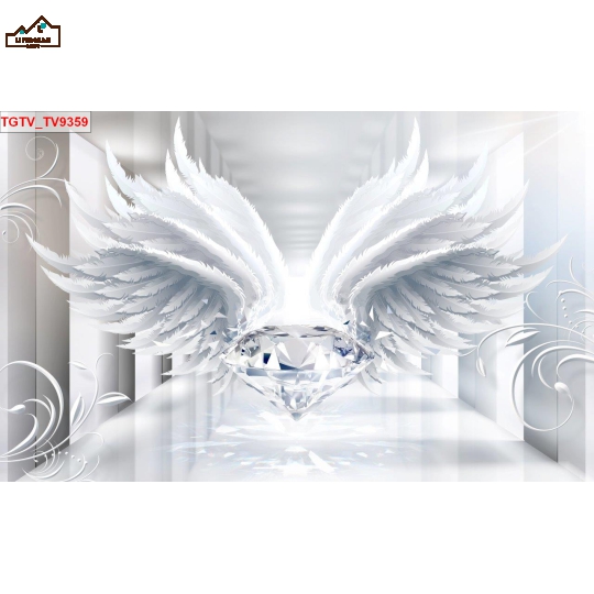Tranh 3D - Đôi Cánh Pha Lê