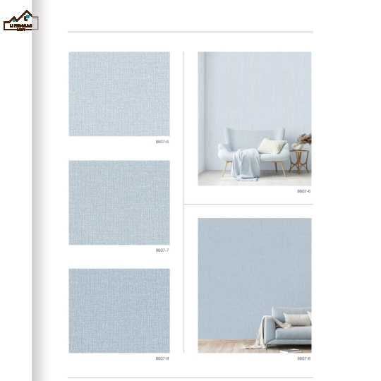 Giấy Dán Tường Màu Xanh Dương ( 8607-6,-7,-8 )