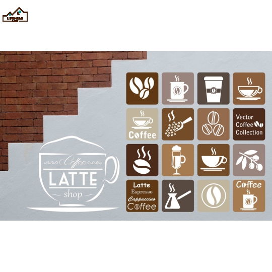 tranh dán tường 3D coffee 01