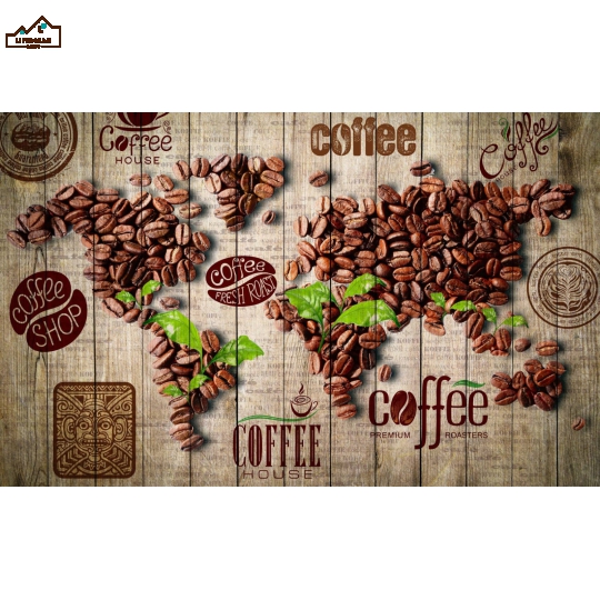 tranh dán tường 3D coffee 03