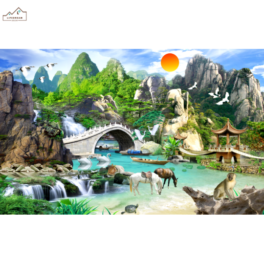 tranh sơn thủy 3D 20