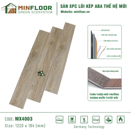 Sàn SPC Lõi Kép ABA  MX 4003