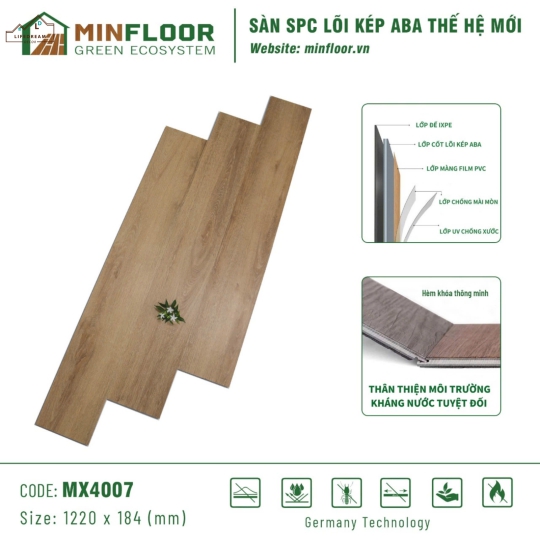 Sàn SPC Lõi Kép ABA  MX 4007